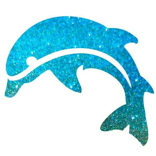 Glitzertattoo Delphin