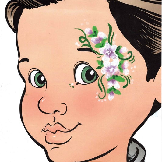 Kinderschminkvorlage Blumen